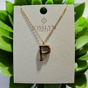 P - 18K STAINLESS STEEL TARNISH FREE INITIAL NECKLACE
